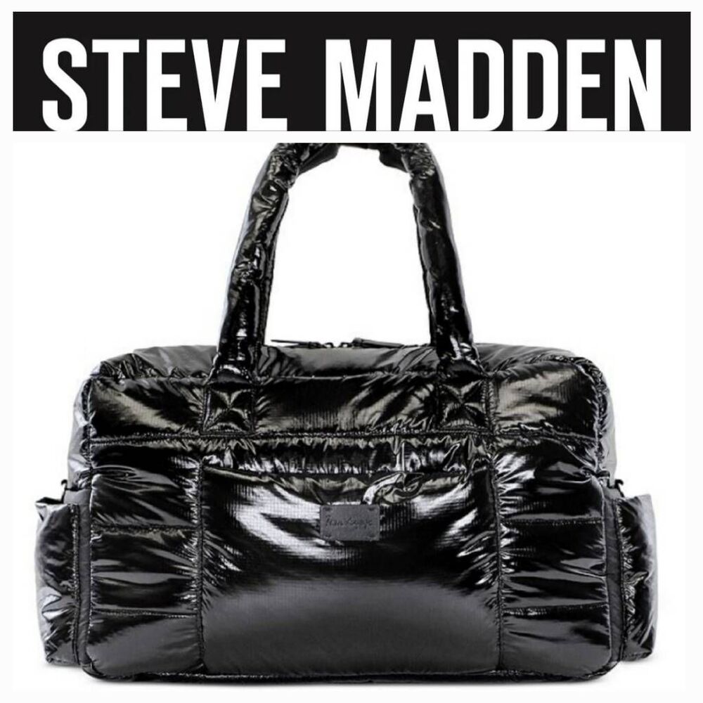 Steve Madden Metallic Puffer Weekender Duffel Bag‎